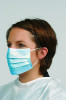 Masque de soins haute filtration bleu élastique 3 plis (boîte de 50)